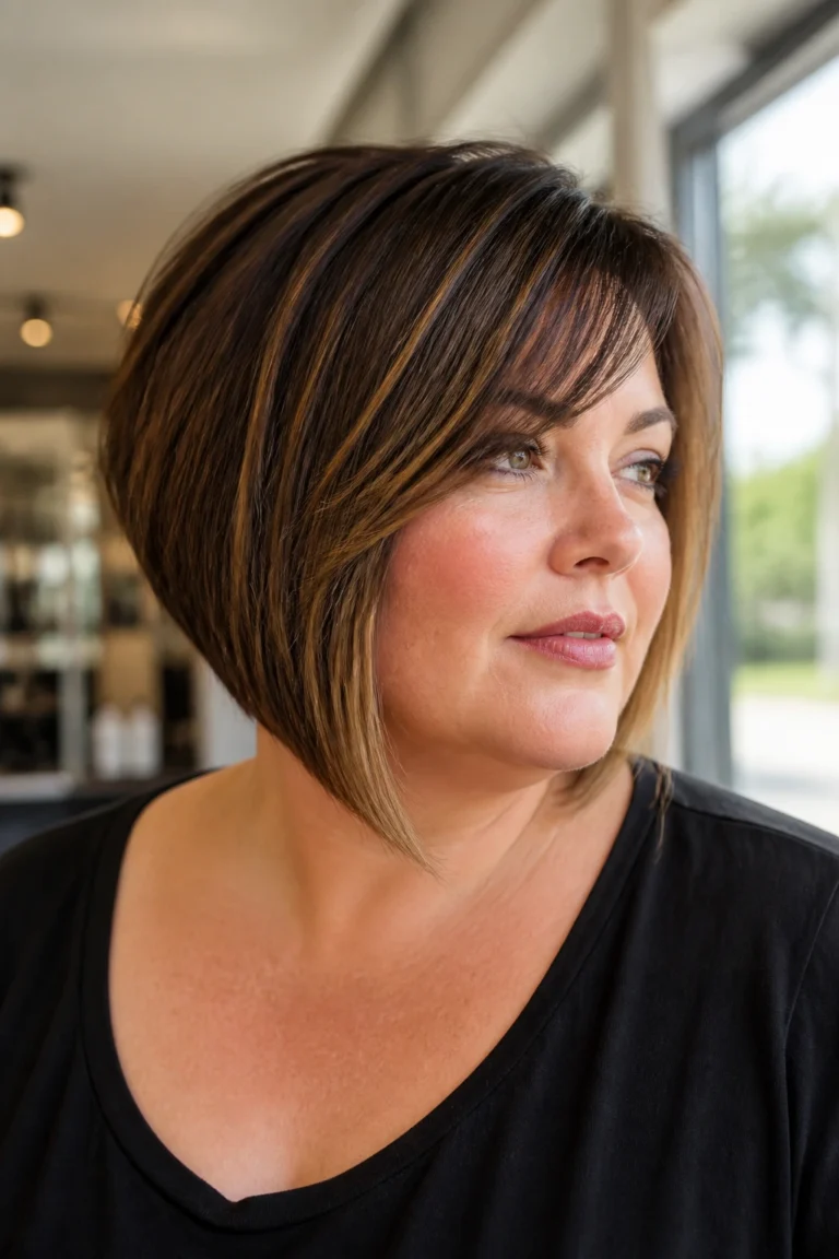 18 Short Bobs with Bangs Plus Size for Frizzy Hair
