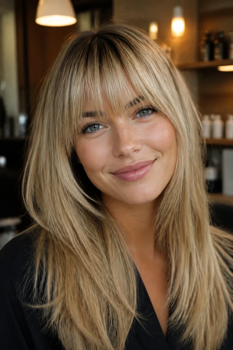17 Blonde Hair with Bangs for Round Faces