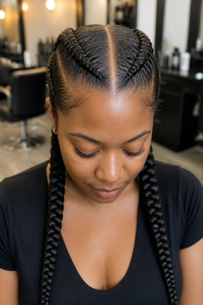 25 Chunky Cornrows for Thin Hair