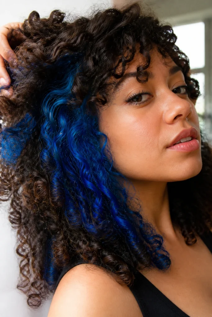 28 Color Streaks for Curly Hair