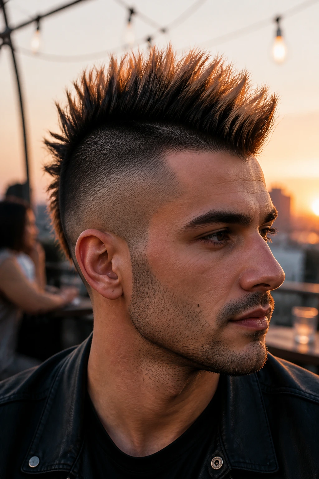 Real person with mohawk and subtle colored tips