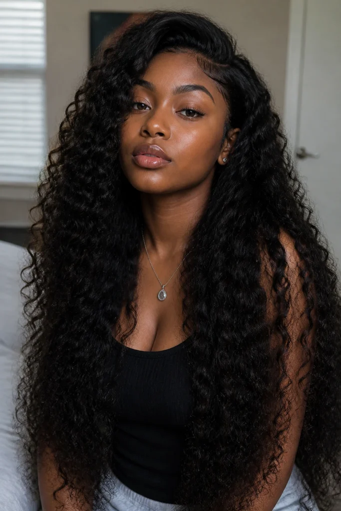 28 Long Curly Wig for Black Women