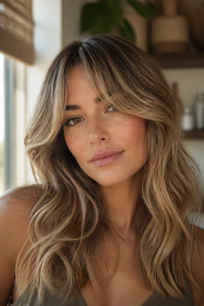 17 Face Framing Highlights with Bangs for Long Hair