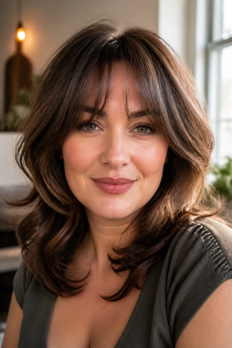 18 Haircuts for Round Faces Double Chin