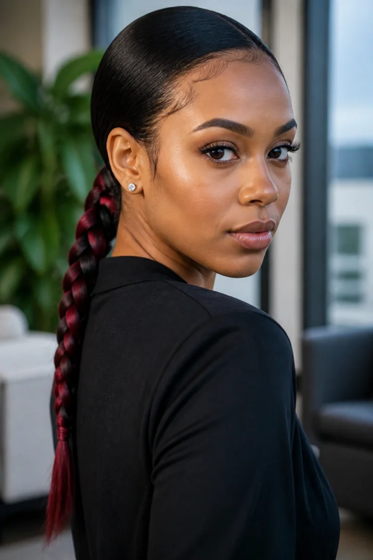 15 Black Hair Red Tips Hairstyles for Busy Mornings