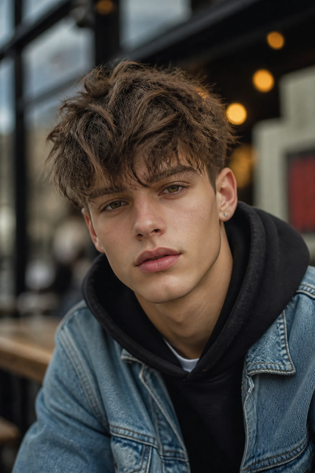 Teen with textured fringe hairstyle