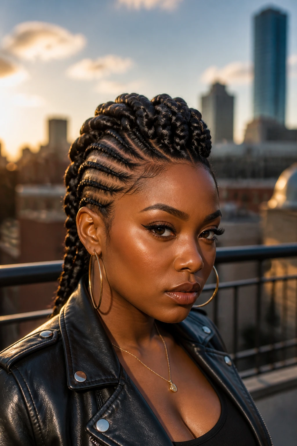Real person with a bold braided mohawk.