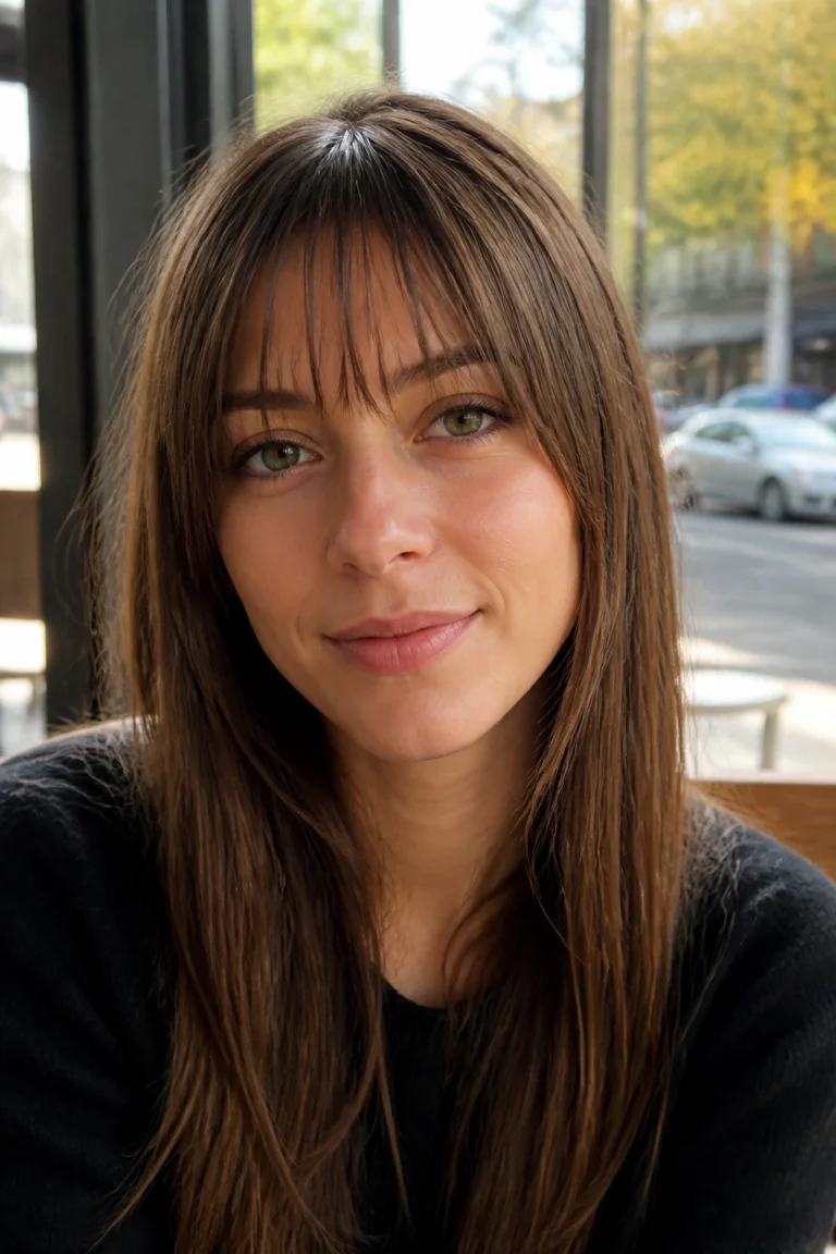 15 Straight Across Bangs Long Hair