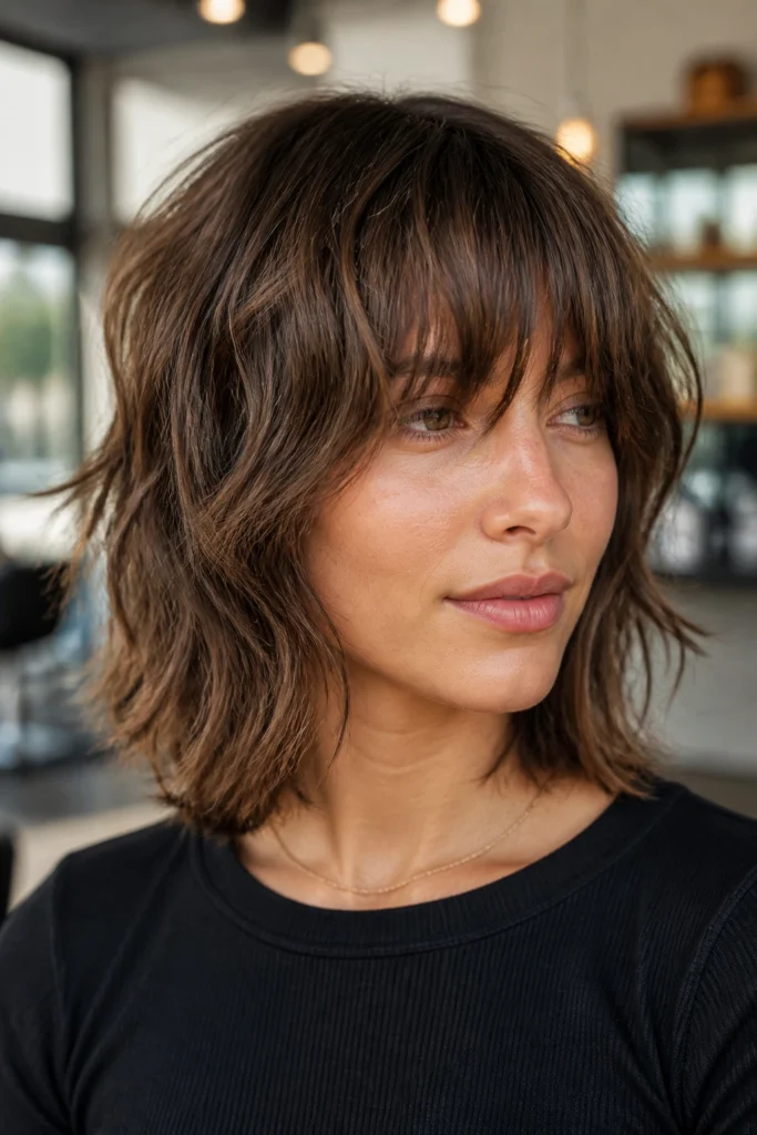 15 Shattered Bobs with Bangs for Wavy Hair