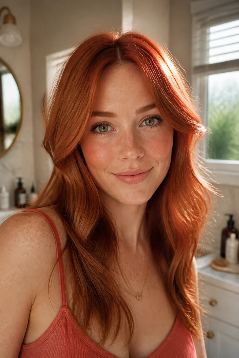 28 Red Halo Hair for Busy Mornings