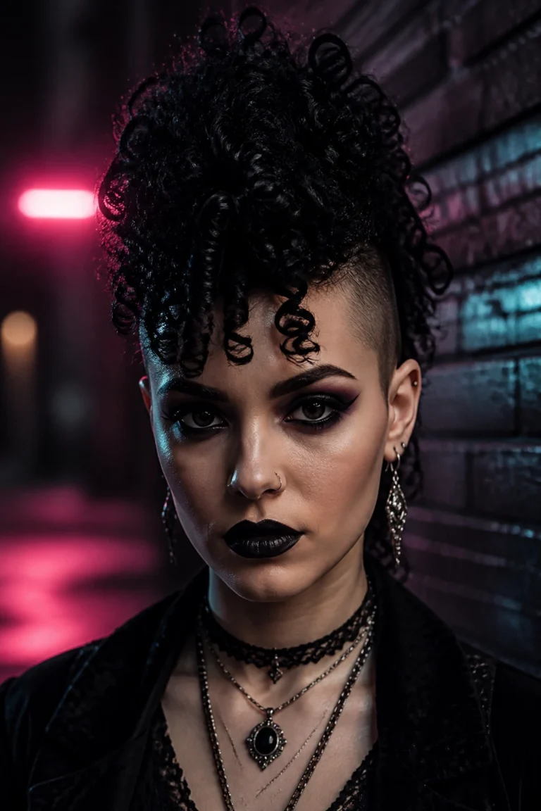 28 Goth Girl Hairstyles for Curly Hair