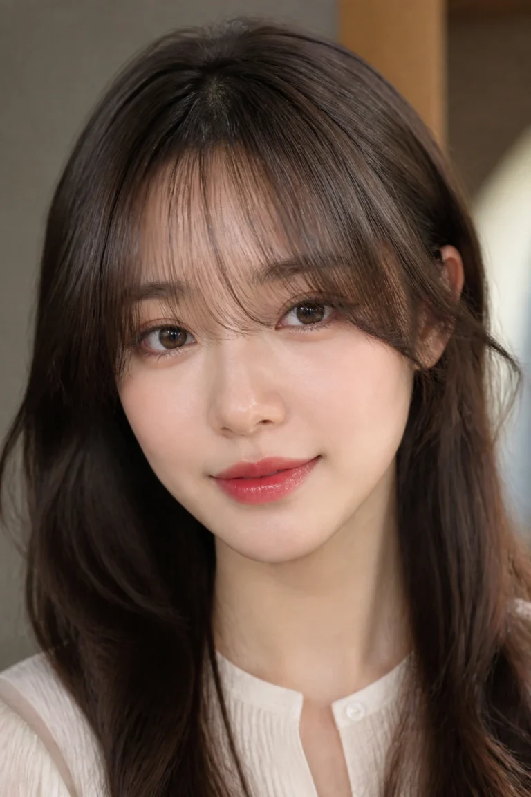 25 Bangs Korean for Frizzy Hair