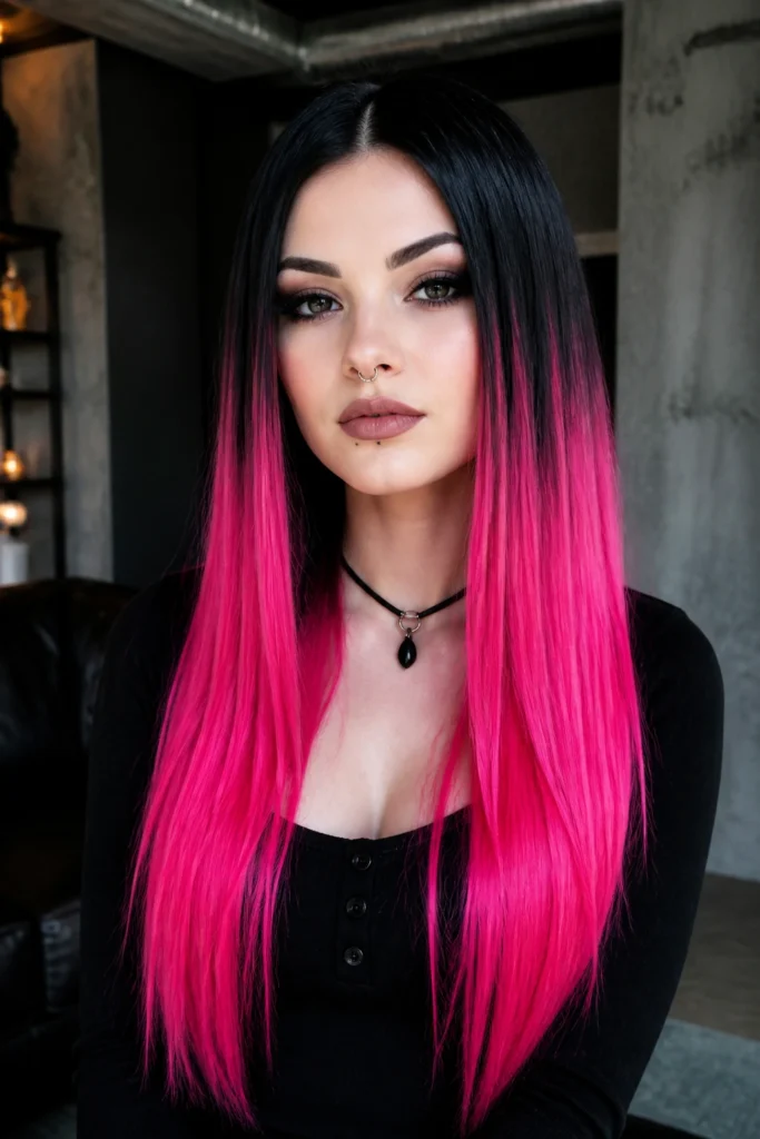 22 Pink Goth Hairstyles for Straight Hair