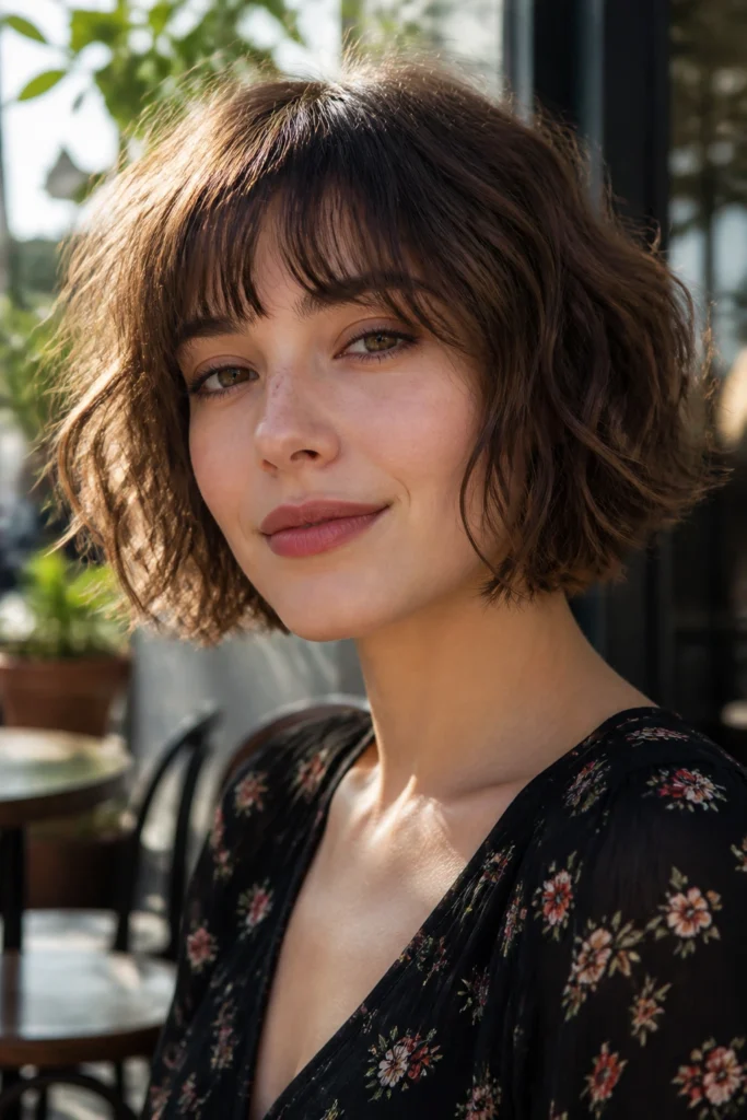 28 Bob with Fringes for Heart Shaped Faces