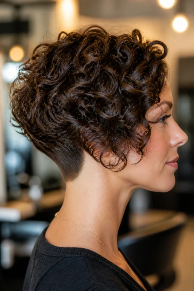21 Short Stacked Bobs for Curly Hair