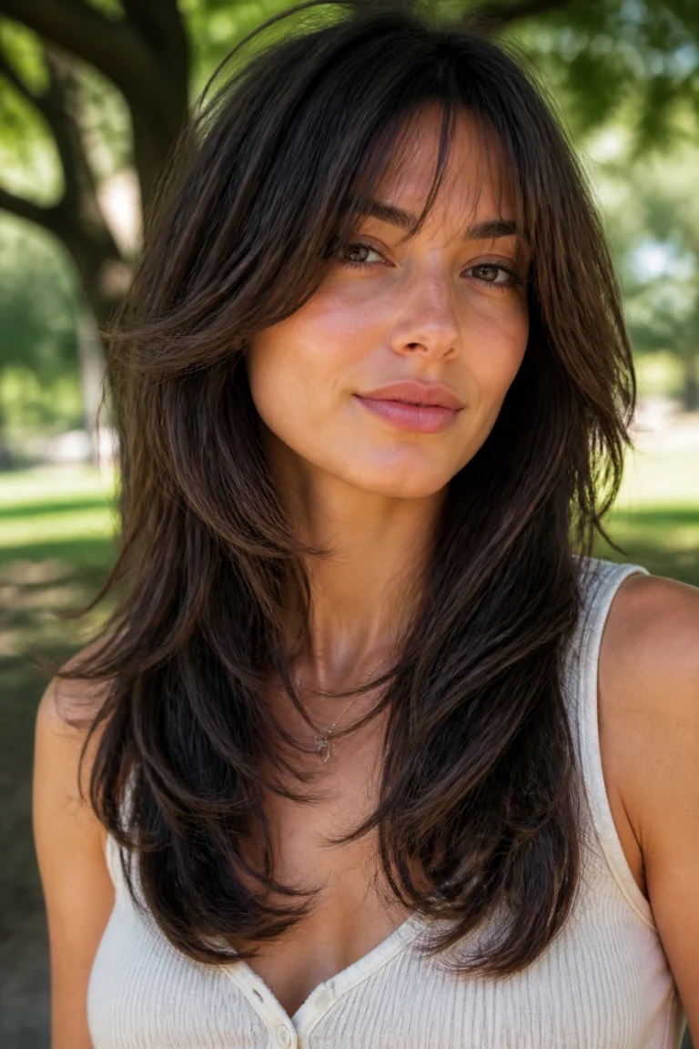 18 Long Layers with Bangs for Frizzy Hair