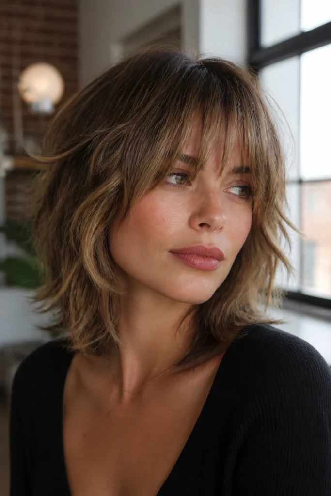 18 Piecy Bobs with Bangs for Medium Hair