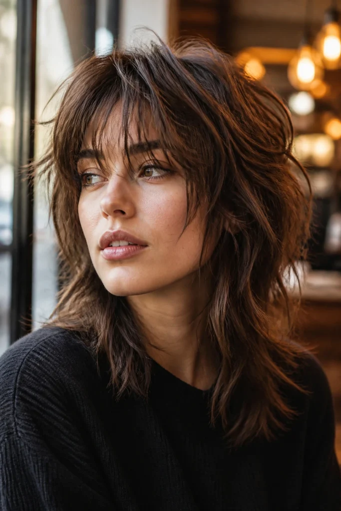 15 Layered Haircuts with Bangs for Wavy Hair