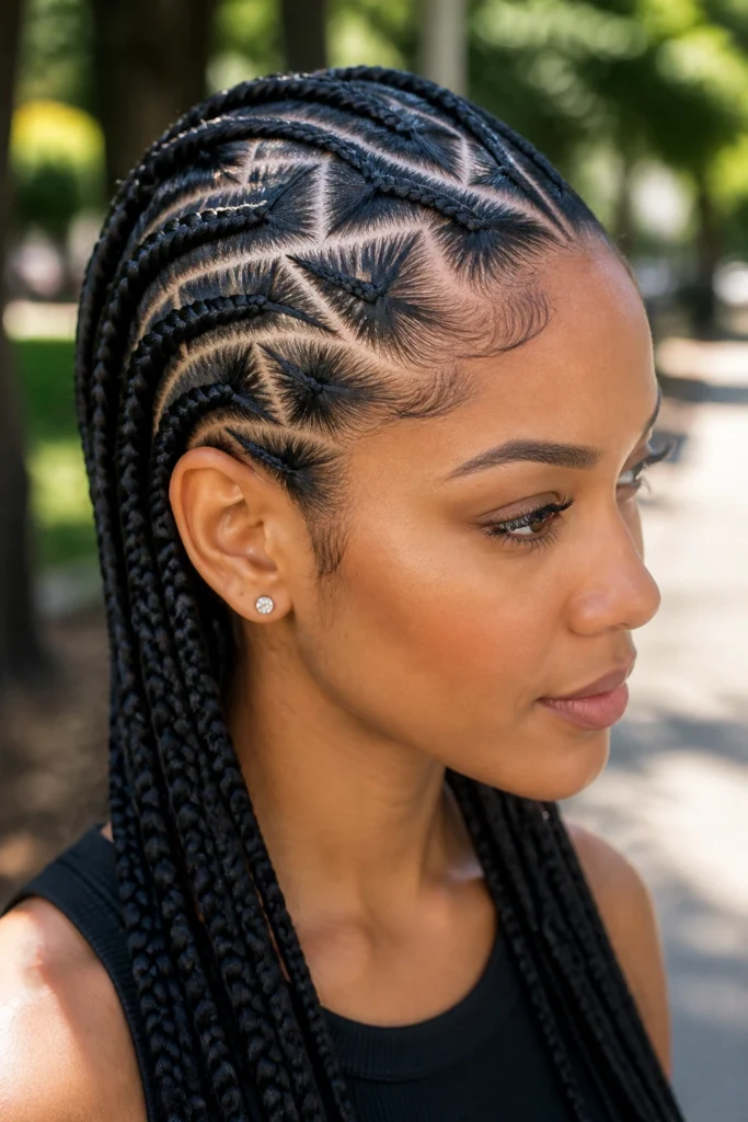 28 Braided Cornrow Hairstyles for Natural Hair