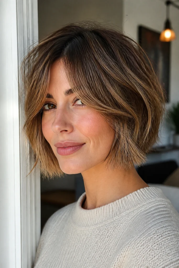 21 Short Choppy Bobs for Long Faces