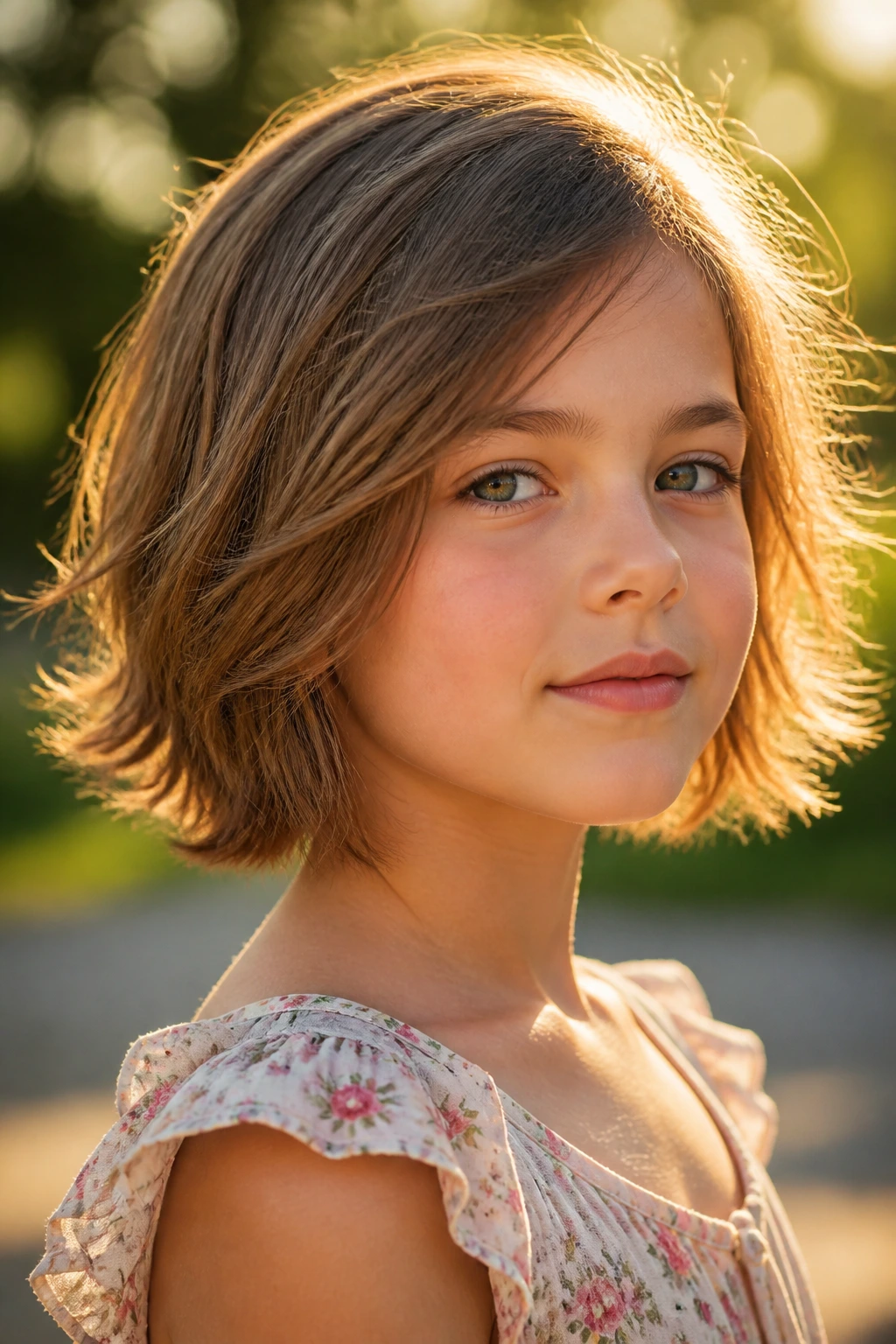 Child with choppy textured ends