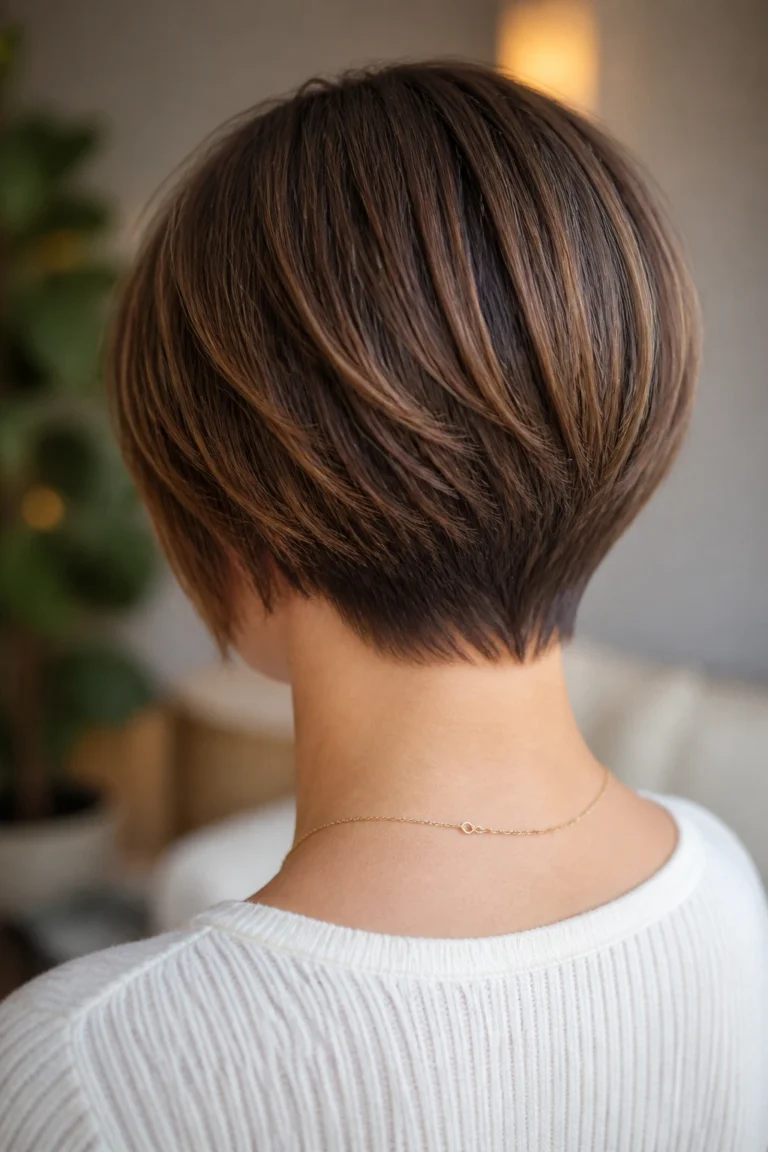 18 Short Bob Back View Neckline for Square Faces