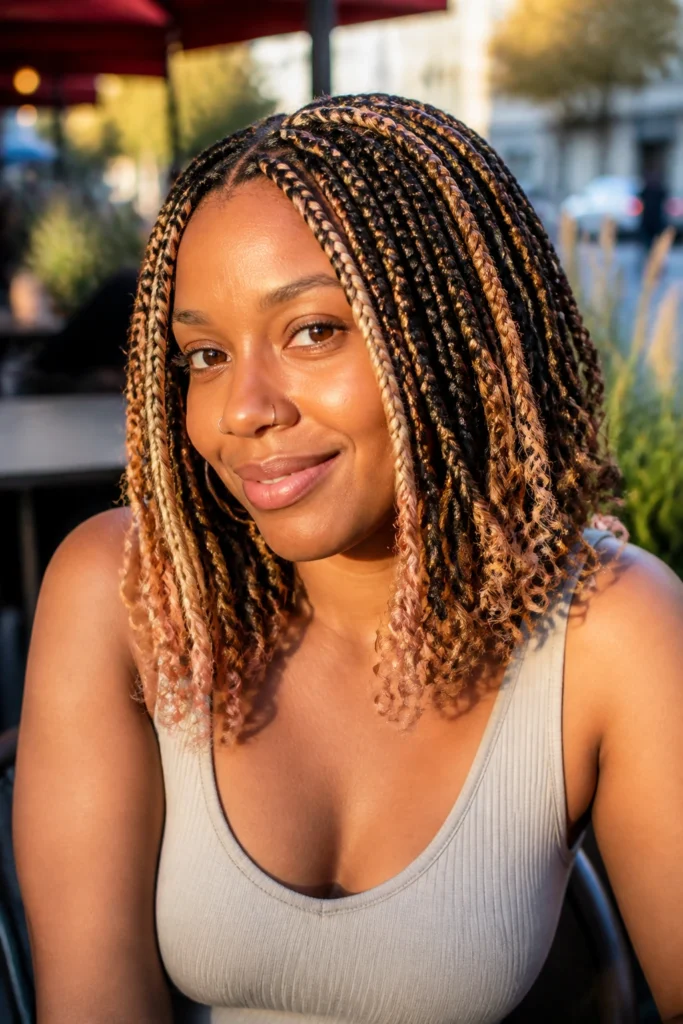 18 Braids with Curly Ends for Medium Hair