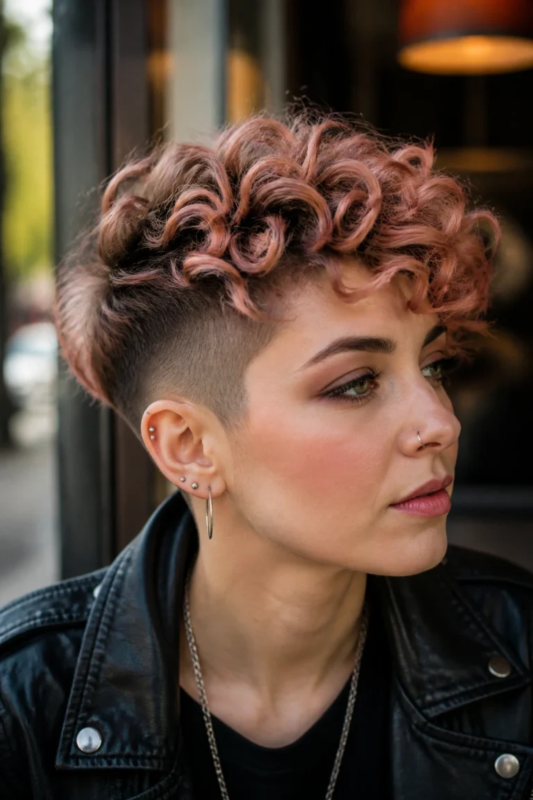 28 Rose Gold Foil Hairstyles for Curly Hair