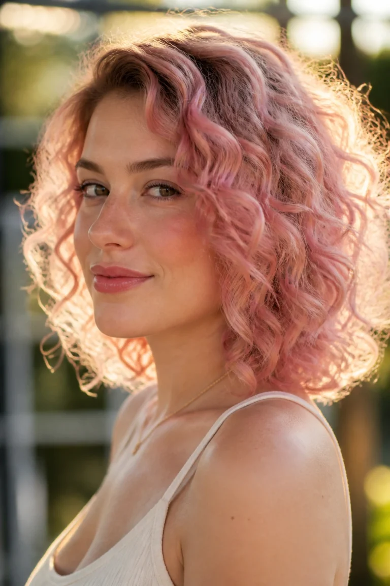21 Rose Quartz Hairstyles for Curly Hair