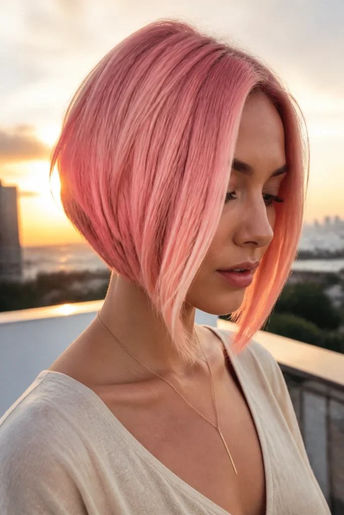 28 Pink Bobs for Long Hair