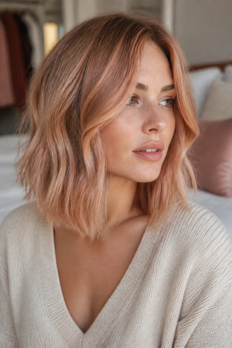 18 Long Bob Balayage for Frizzy Hair