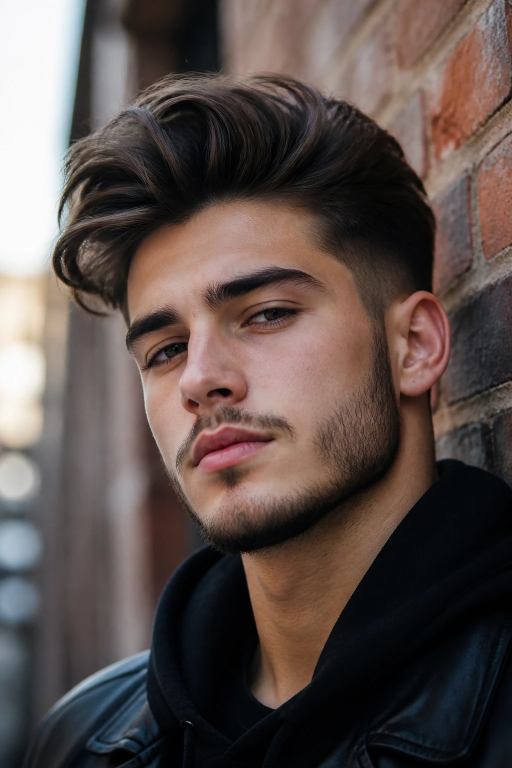 Teen with textured quiff and short beard