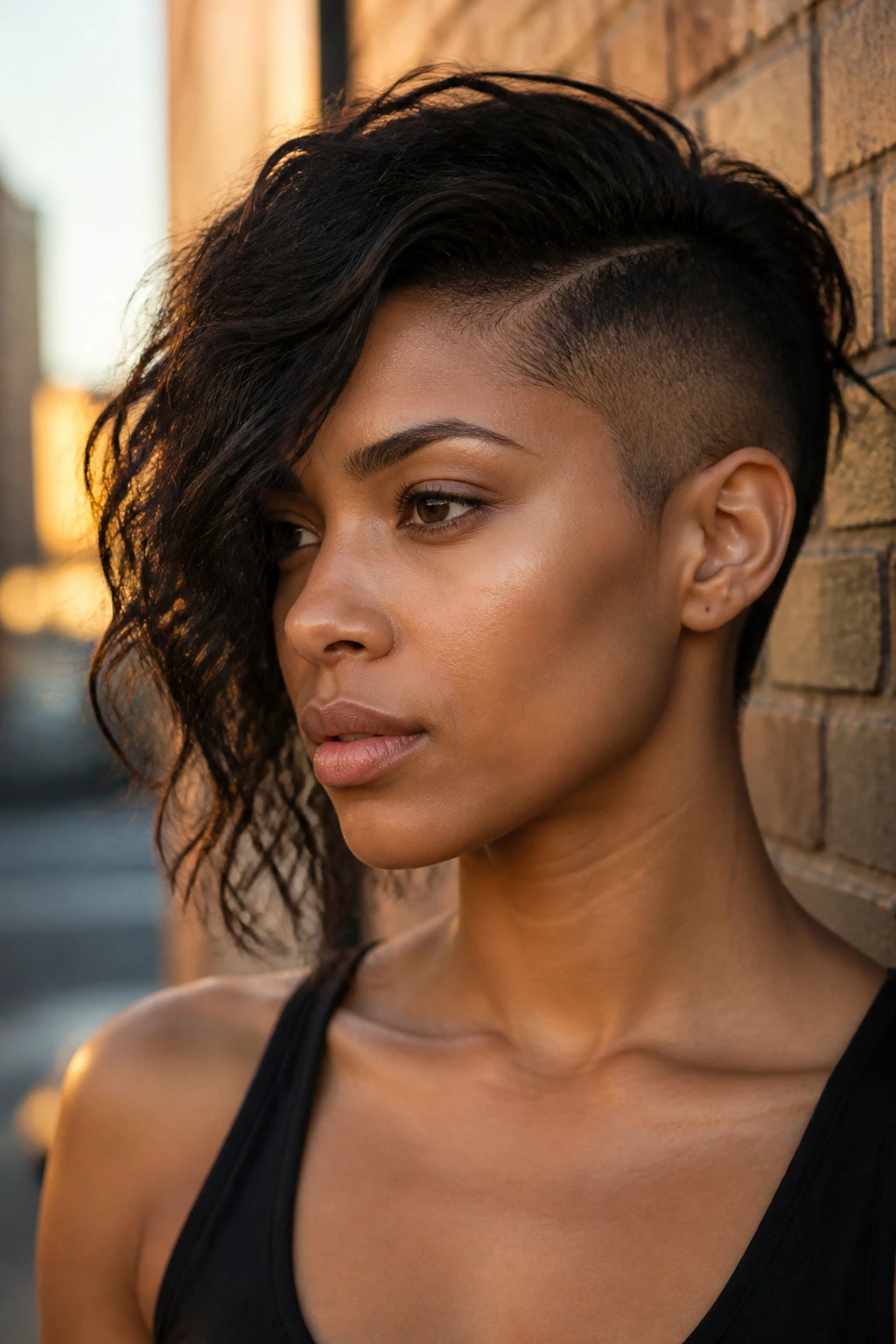 Head-and-shoulders portrait of a real person with an asymmetrical undercut.
